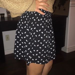 Black and White Skater Skirt
